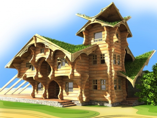  Красивые деревянные дома проекты